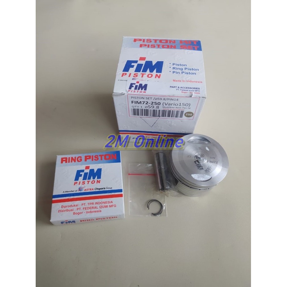 Seher Piston Kit Vario 150 Pcx Os 250 Dim 59.8 Pen 14 Fim72 Fim Barang Langka