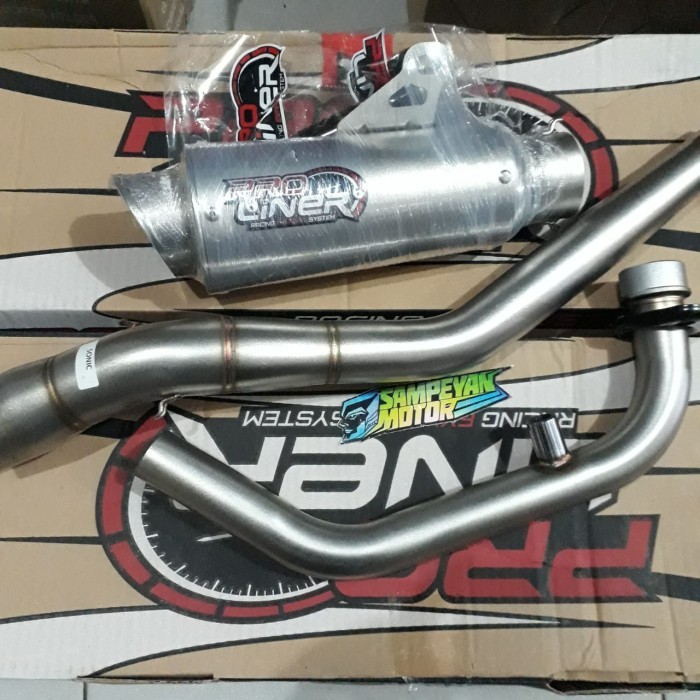 Knalpot Kenalpot Motor Sonic Supra Gtr 150 Hitam Tr1 Titan Pro Liner Barang Langka