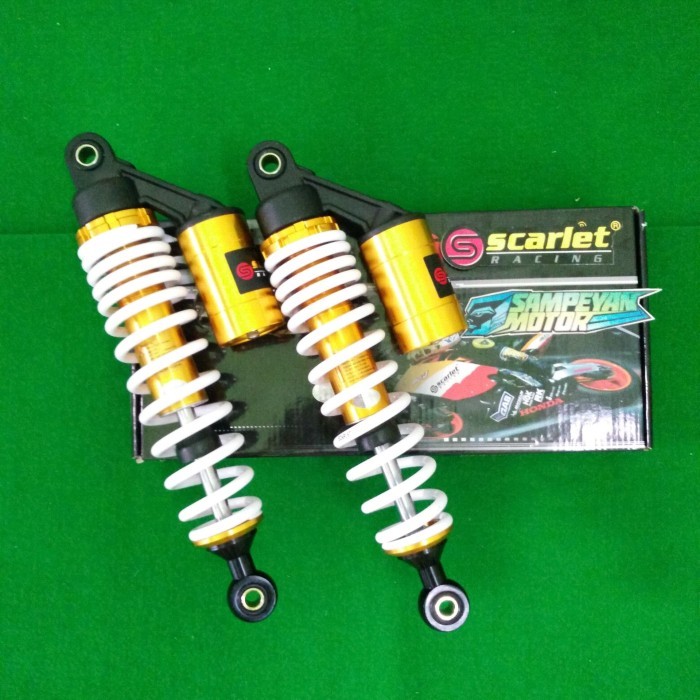Shock Sok Skok Belakang Scarlet Tabung Atas 320 Mm Putih Barang Langka