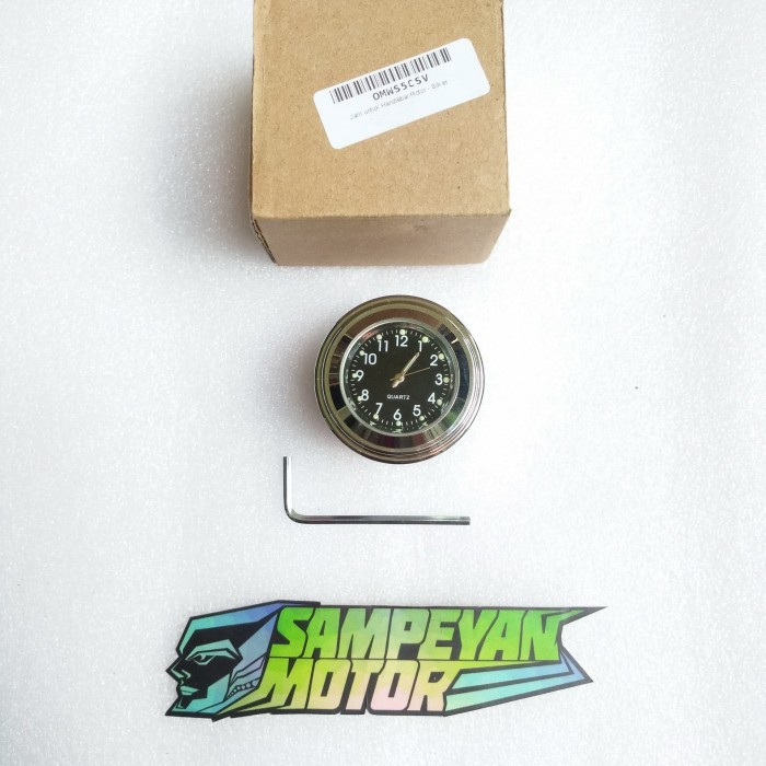 Jam Analog Aksesoris Variasi Stang Stir Motor Sepeda Krom Barang Langka