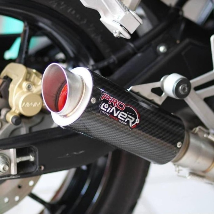 Knalpot Proliner Tr1-R Tk Carbon Short 150Cc All New R15 V3 / R15 V4 Vva Barang Langka