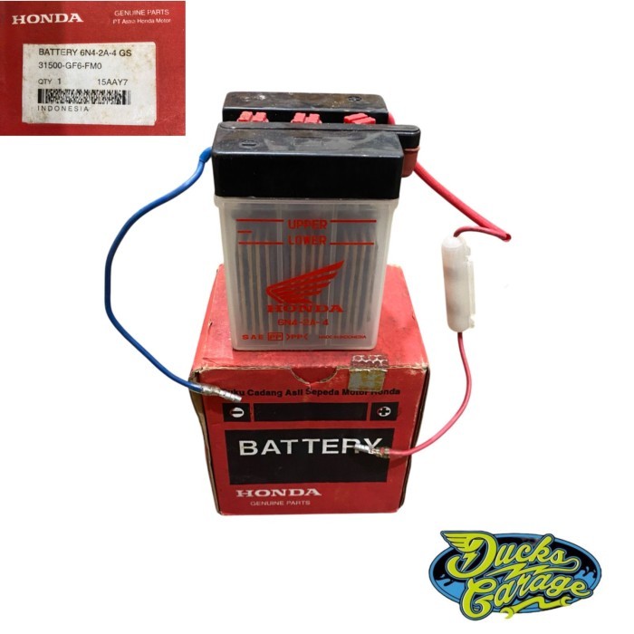 31500-Gf6-Fm0 Aki Accu Batre Baterai Honda Win 100 6V 6 Volt Original Barang Langka