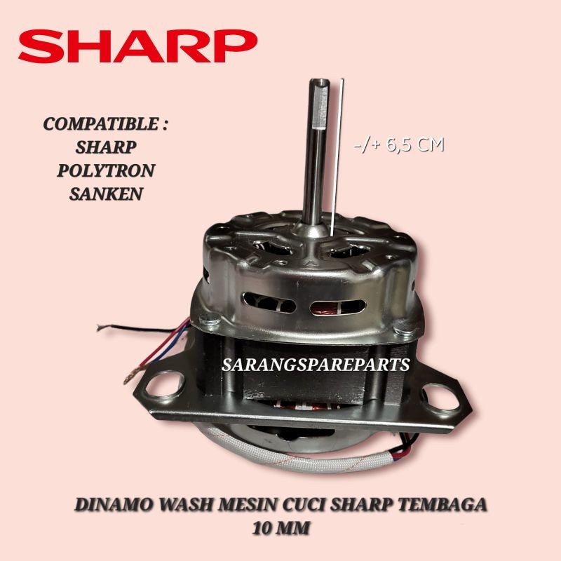 DINAMO MESIN CUCI WASH SHARP TEMBAGA / DINAMO PENCUCI SHARP TEMBAGA / PENGGILAS MESIN CUCI SHARP