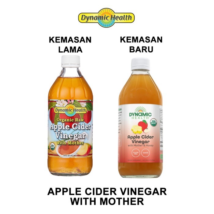 

Dynamic Health Organic Raw Apple Cider Vinegar With Mother Cuka Apel