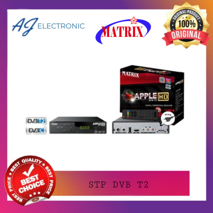 Terlaris Receiver Set Top Box Dvbt2 Matrix Apple Hd Antena Tv Digital Good Quality