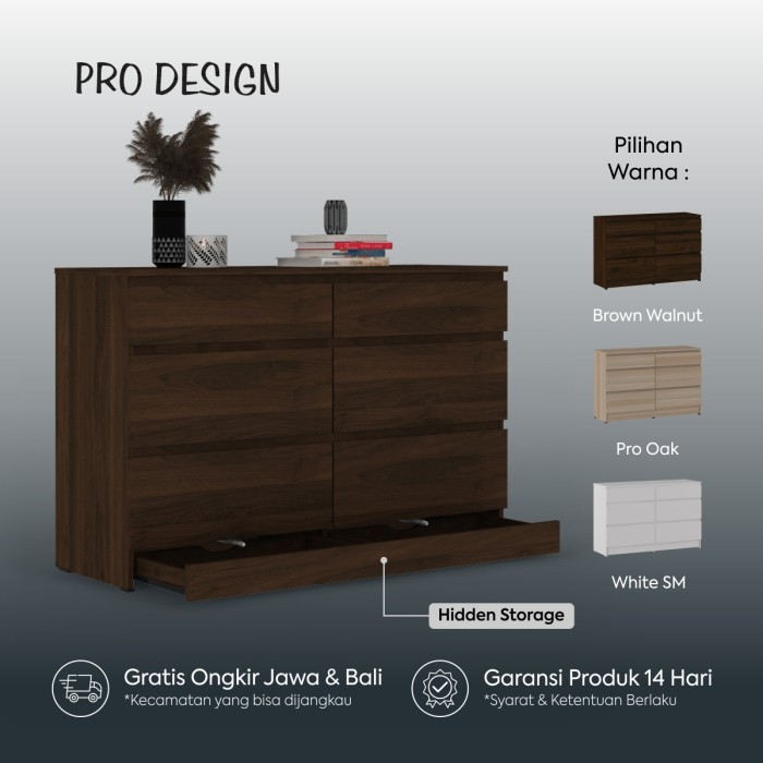 Pro Design Eleven Cd 3+3 Lemari Laci / Bufet / Kabinet