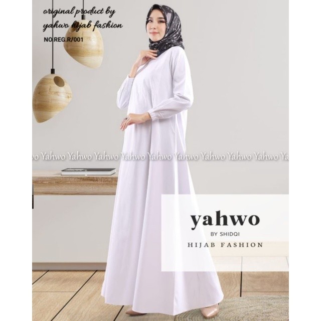BAJU DINAS WANITA/GAMIS YAHWO ORI/GAMIS TOYOBO WANITA/GAMIS PUTIH BAHAN TOYOBO/SERAGAM KERJA WANITA
