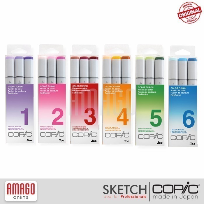 

COPIC SKETCH - ISI 3 WARNA - SET COLOR FUSION - PILIH SET