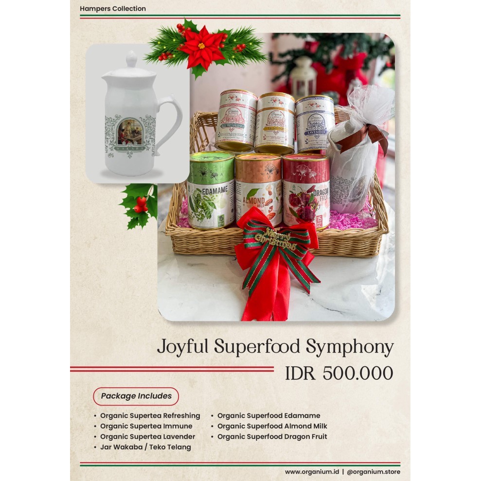 

Hampers Spesial Kado Natal Dan Tahun Baru Organium Paket Makanan Minuman Joyful Superfood Symphony