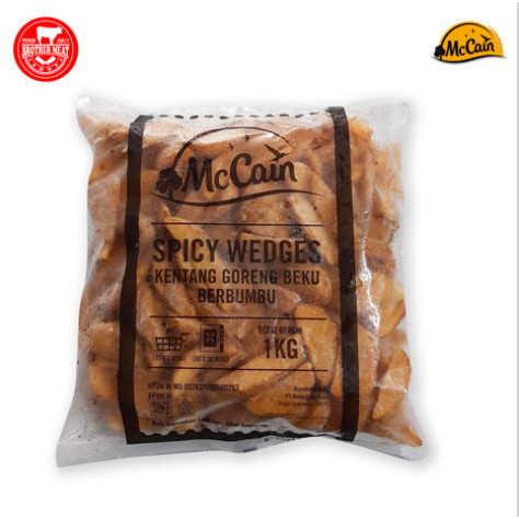

Mccain Spicy Pottato Wedges 1Kg - Brothermeatshop Produk Berkualitas