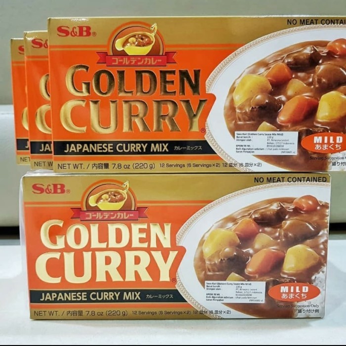 golden curry S&B / merah / bumbu kari jepang 220 gram