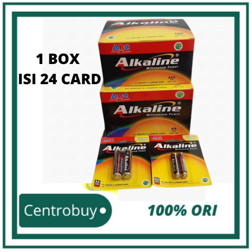 BATERAI ABC ALKALINE AAA (A3) 1BOX ISI 24 CARDS