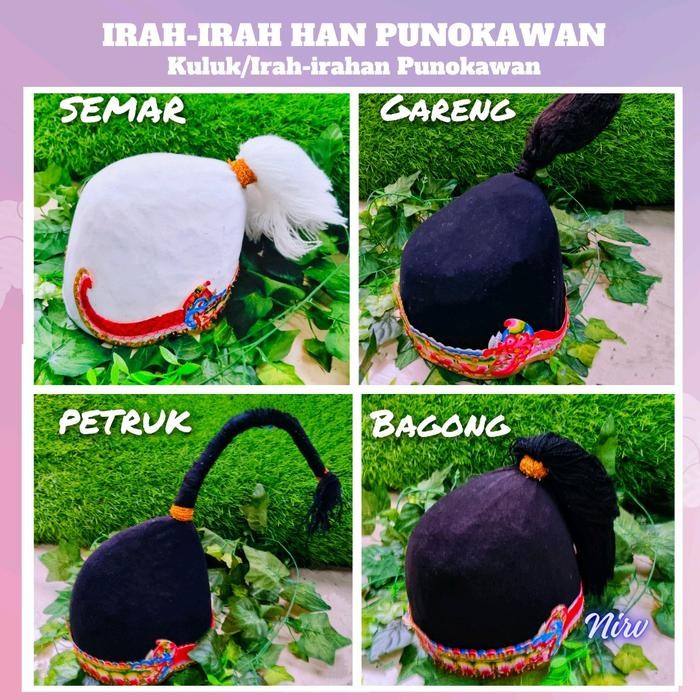 Terlaris Irah Irahan Punokawan/Kupluk Wayang/Irah Irah An Semar/Gareng/Petruk/Bagong