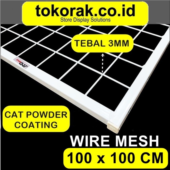 WIRE GRID MESH 100 X 100 CM - KAWAT JARING KOTAK - RAM DINDING BINGKAI