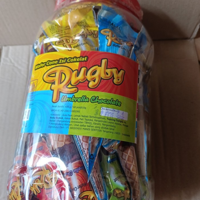 

Coklat Rugby Isi 60 Pcs/Toples