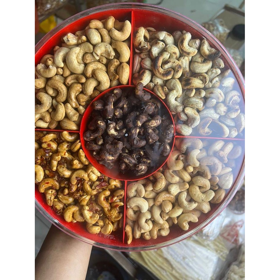

terbaru !!! kacang mete mix toples bulat 1 kg ready