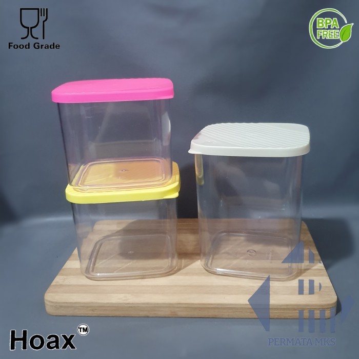 :0:0:0] Toples Plastik Resin Kotak Bening 1L 1.8L Clarissa