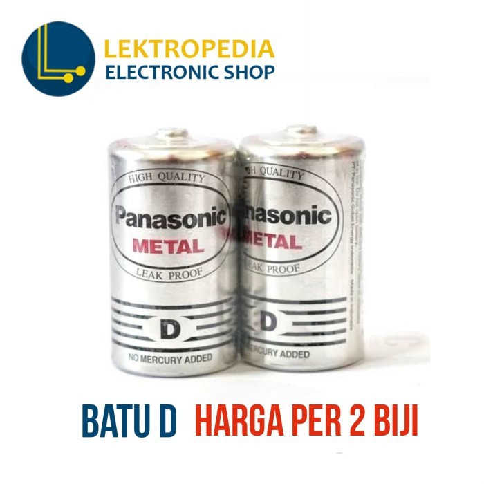 ------] Baterai Besar Tipe D Panasonic ISI 2 Batu Battery Batre UM-1EBS Metal