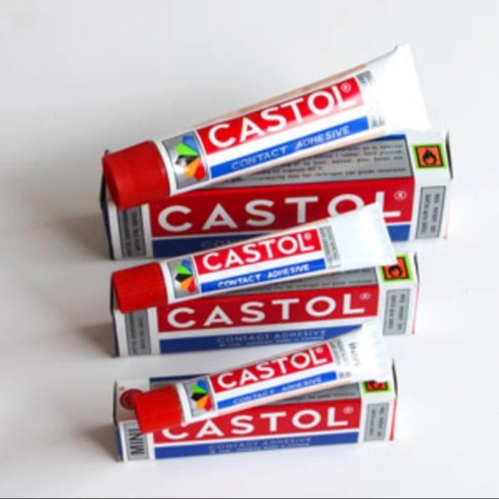 

:=:=:=:=] Lem Castol Besar 51cc Contact Adhesive Tube Kuning Glue