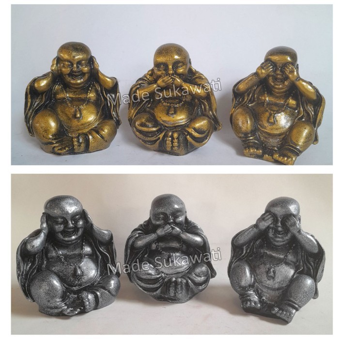 (:(:(:(] Set 3pcs Patung Orang Tua Pekong tertawa gembira ria