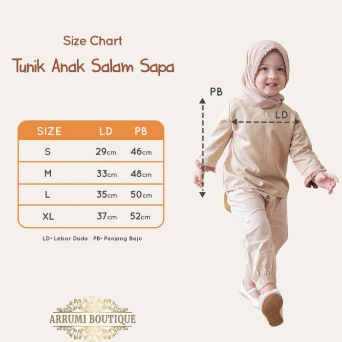 Terbaru Arrumi Sapa- Baju Tunik Koko Muslim Couple Sarimbit Keluarga - Nude Best Seller