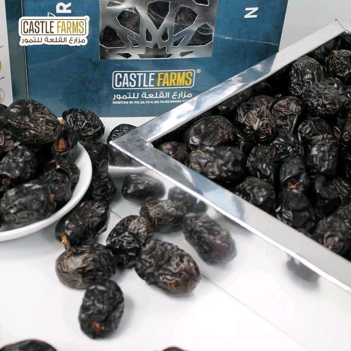 

Kurma Ajwa Organik Premium Castle Farm 1kg Korma Alghaizan