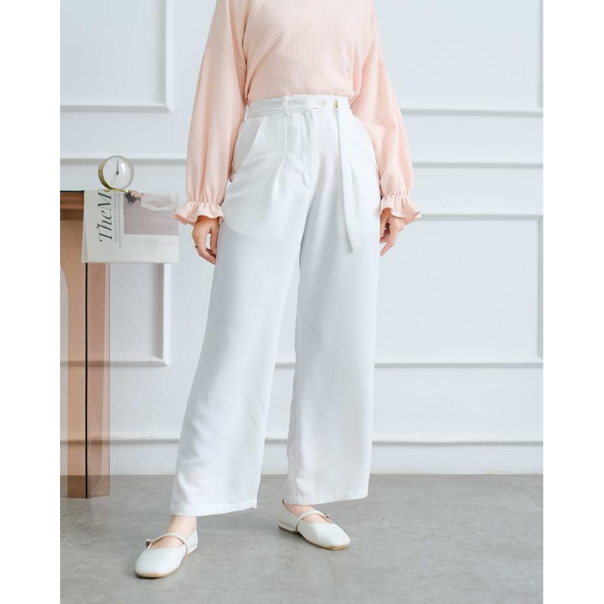 Terbaru Mayoutfit Maddy Pants Celana Kulot Muslim Sabuk Tali Panjang Wanita