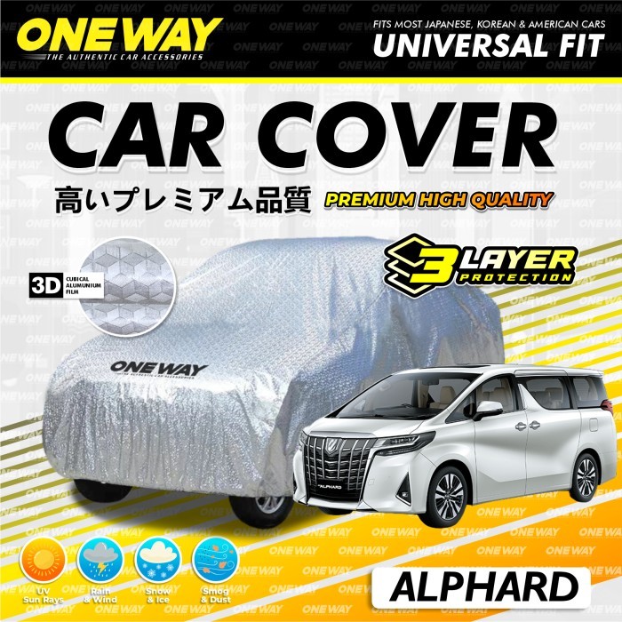 Cover Sarung Mobil ALPHARD Waterproof 3 LAPIS TEBAL Deluxe Not Urban