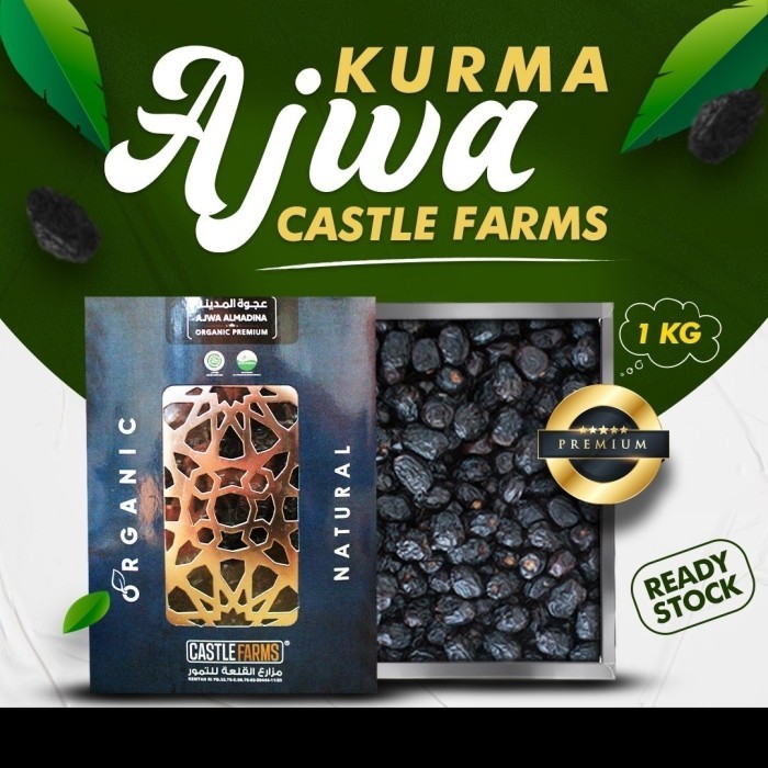 

kurma ajwa castle farms organic premium 1kg