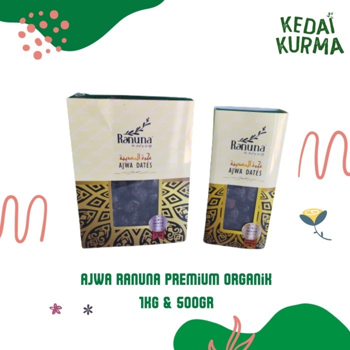 

Kurma Ajwa Ranuna Premium Organik 1Kg dan 500Gr