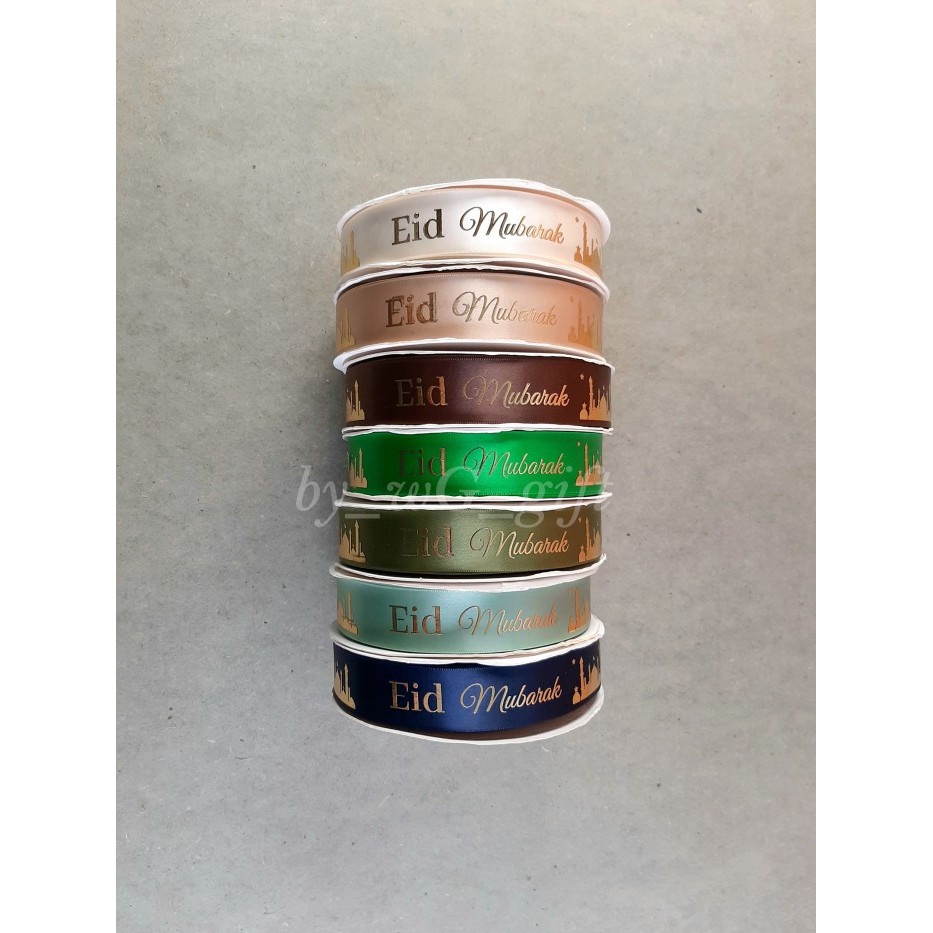 

Terlaris Pita Idul Fitri - Eid Mubarak - Satin Emboss Emas SALE