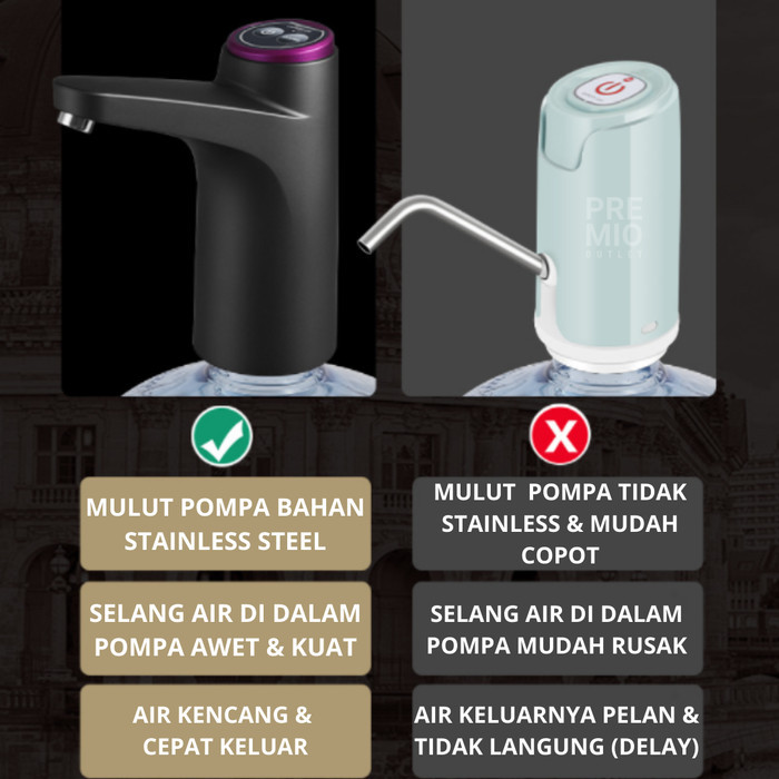 

Premio Pompa Penyedot Dispenser Air Minum Aqua Galon Elektrik Otomatis Original Dan Terpercaya