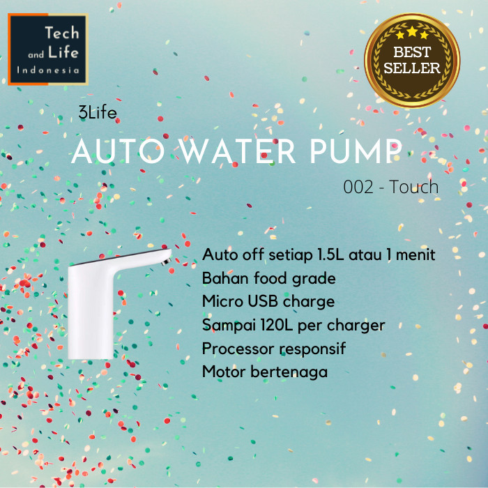 

3Life Dispenser Pompa Galon Air Automatic Elektrik Touch Original Dan Terpercaya