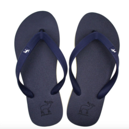 Sandal Panama / Sendal Jepit Pria Biru Tua / Sendal Pantai