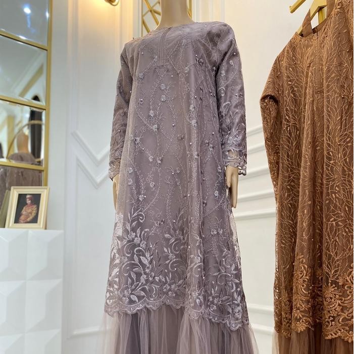 Best Quality Yarra Maxi /Gamis Brokat / Dress Wanita Mewah / Gaun Pesta / Baju Kondangan Muslim /