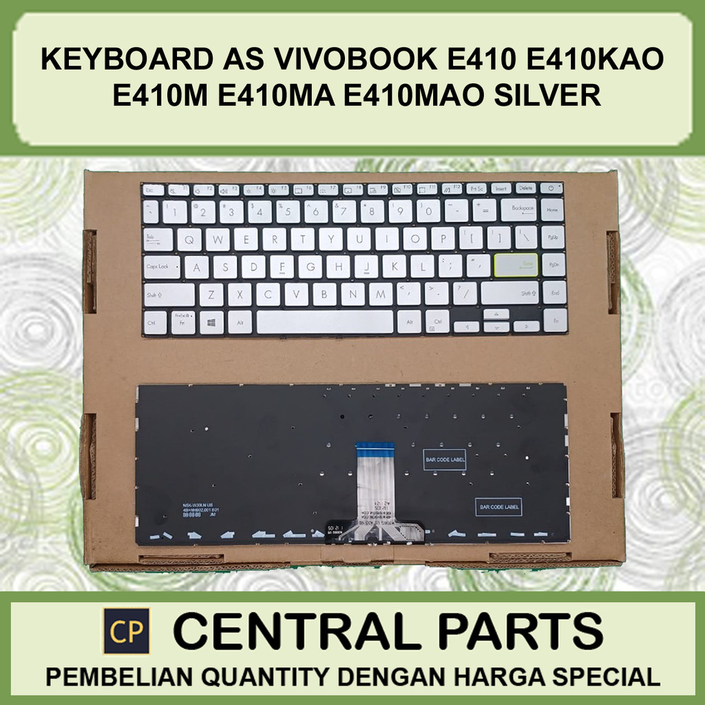Keyboard Laptop Asus Vivobook e410 e410kao e410m e410ma e410mao Silver