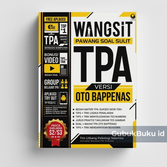 

Terbaru (Gramedia) Buku Wangsit Pawang Soal Sulit Tpa Versi Oto Bappenas Best Seller