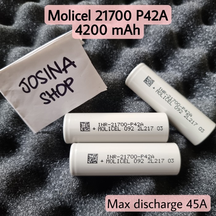 Terlaris Baterai 21700 Molicel P42A - 4200 Mah 45A 100% Original Good Quality