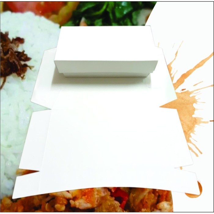 PAPER LUNCH BOX 270 GSM UK. M + CETAK CUSTOM FULL COLOUR (SEPARASI)