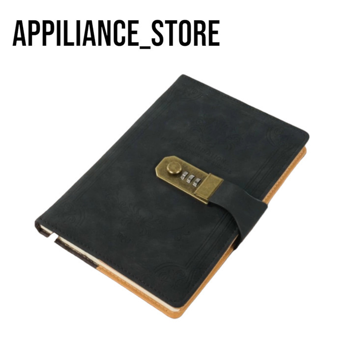

Sale Buku Catatan Harian Notebook Cover Kulit Kunci Password A5 - A_S