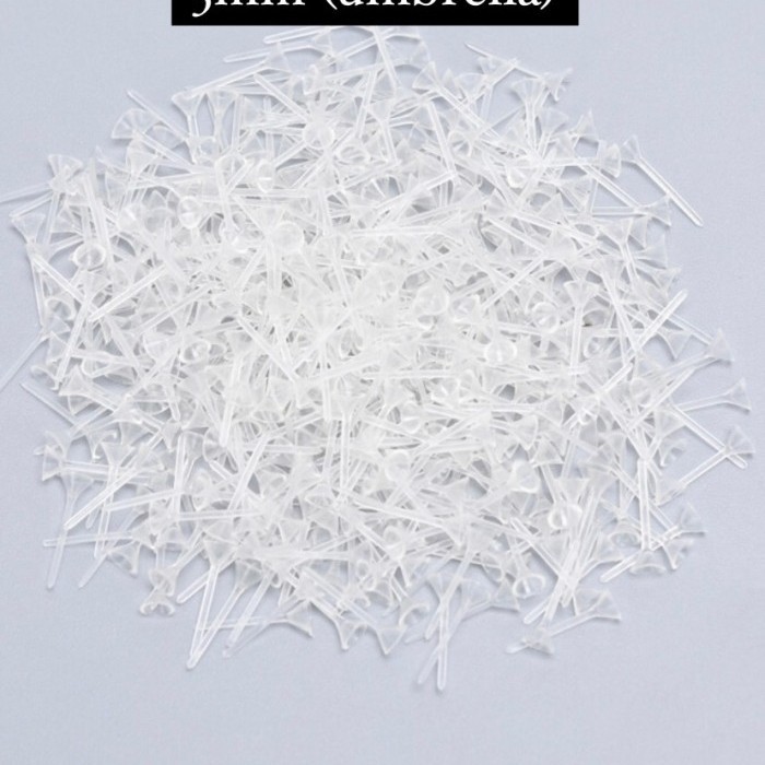 Anting Tusuk Plastik 100Pcs + Stopper/Anting Bening/Anting Transparant Best Seller