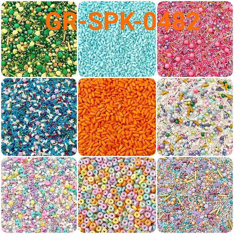 

GR-SPK-0482 Sprinkles 1kg mermaid donat wortel ikan kenari bintang (sprinkles)