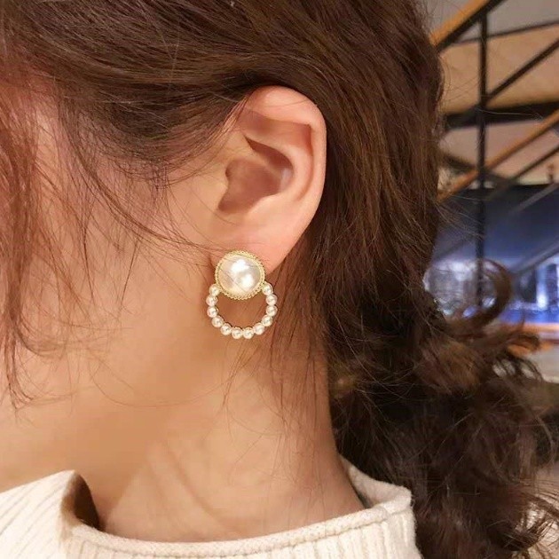 ANTING WANITA KOREA RETRO TUSUK TITANIUM GIWANG ANTING ANAK PEREMPUAN