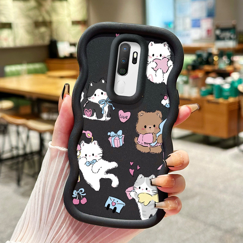 Casing Hp Untuk OPPO A5 2020 A9 2020 A31 2020 A8 Case Casing hadiah silikon HP Softcase kucing Macar