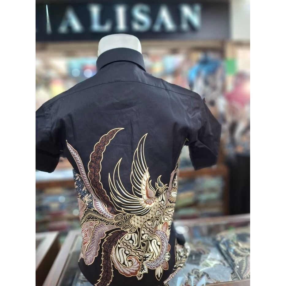 Alisan Original Kemeja Batik Lengan Pendek - // Hitam //