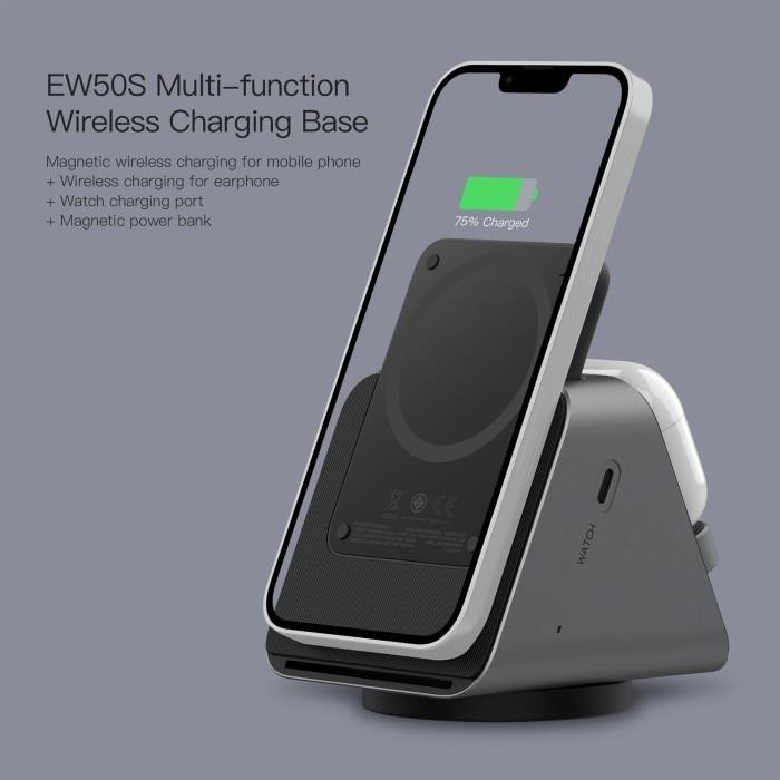 KIIP WIRELESS EW50S MAGSAFE POWER BANK WIRELESS CHARGING BASE 3IN1 PD