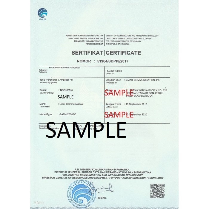AMPLIFIER FM BOOSTER BOSTER RADIO FM 1000 WATT SERTIFIKASI POSTEL