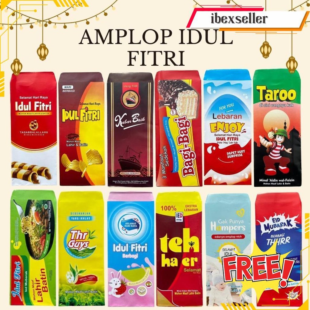 

[Doora] Amplop Lebaran Premium Motif Snack Uk. Besar - Isi 10 Cod