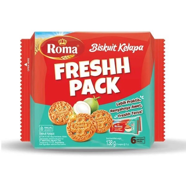 

ROMA BISCUIT KELAPA FRESH PACK 138 GR