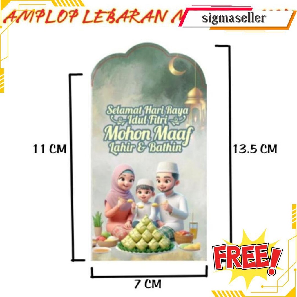 

Amplop Lebaran Karakter Uk 7X12 Isi 50 Pcs Dan 100 Pcs Dan Ukuran Besar 8X16 Isi 50Pcs Siap Kirim